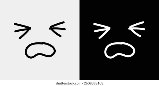 Icon set that represents happiness, anger, sadness, etc.