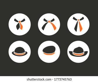 icon set themed scout attributes with monochrome image types