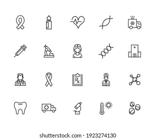 Icon set of therapy. Editable vector pictograms isolated on a white background. Trendy outline symbols for mobile apps and website design. Premium pack of icons in trendy line style.