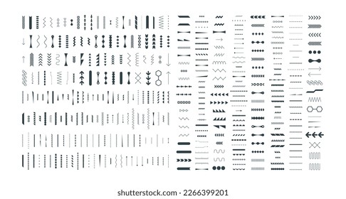 Icono establecido en el estilo de línea delgada. Colección de diferentes elementos gráficos para el diseño. Ilustración vectorial para web, móvil o ui. 