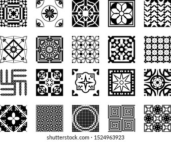Icon Set Tile Ceramic Motif