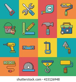 icon set tool vector