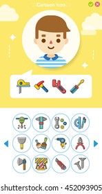 icon set tool vector