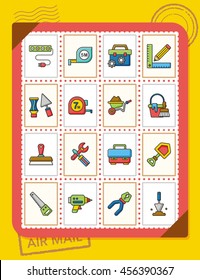 icon set tool vector