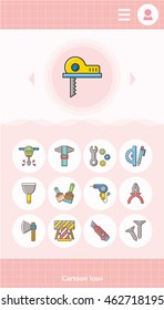 icon set tool vector