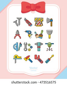 icon set tool vector