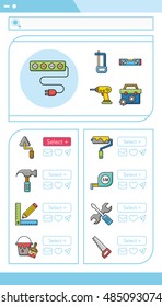 icon set tool vector