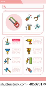 icon set tool vector
