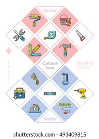 icon set tool vector