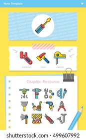 icon set tool vector