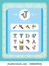 icon set tool vector