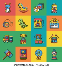 icon set toy vector