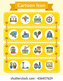 icon set toy vector