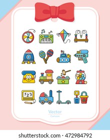 icon set toy vector