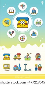 icon set toy vector