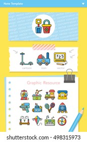 icon set toy vector