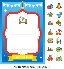 icon set toy vector
