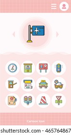 icon set traffic vector