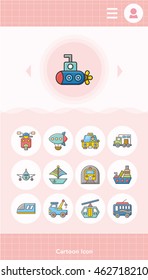 icon set trans vector