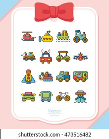 icon set trans vector