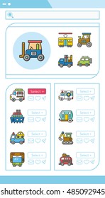 icon set trans vector