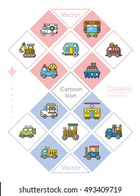 icon set trans vector