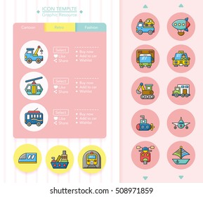 icon set trans vector