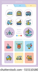 icon set trans vector