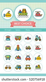 icon set trans vector