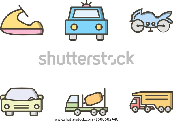 Icon Set Of Transport For Personal And\
Commercial Use...\
