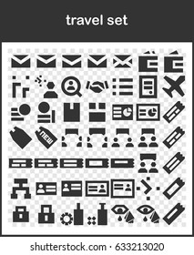 Icon set, travel