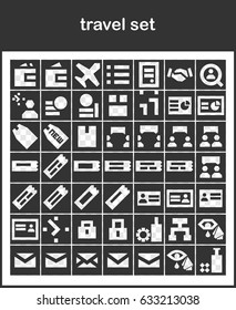 Icon set, travel