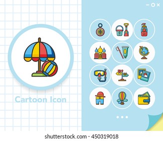 icon set travel vector