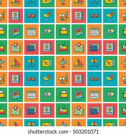 icon set travel vector