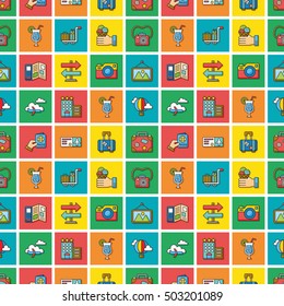 icon set travel vector