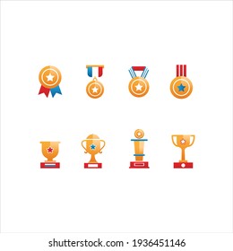 icon set type trophy type - illustration vector