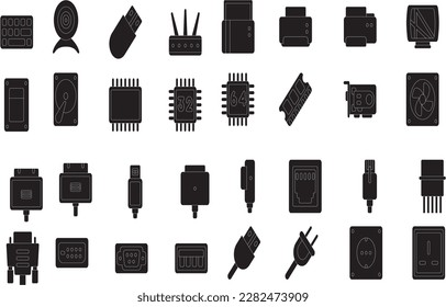 icon set for UI needs and the like with various types of needs
