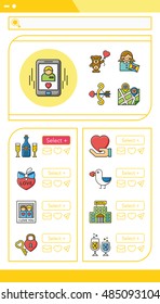 icon set valentinesday vector