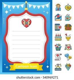 icon set valentinesday vector