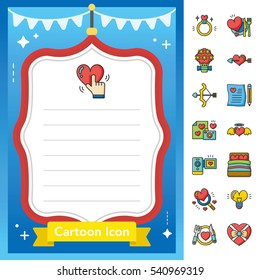 icon set valentinesday vector
