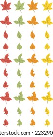 The icon set various leaves