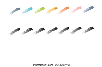 icon set of various paint brushes