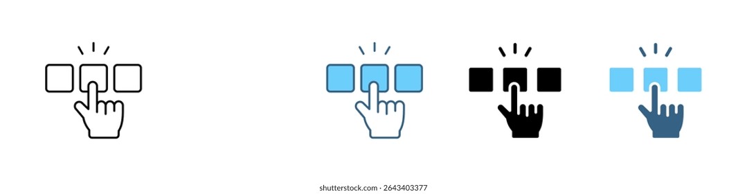 icon set with various styles and colors
