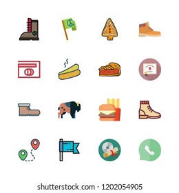  icon set. vector set about diploma, speech bubble, cookie and boot icons set.