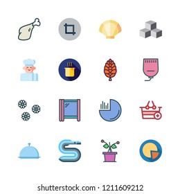 icon set. vector set about plant, window, eel and pot icons set.