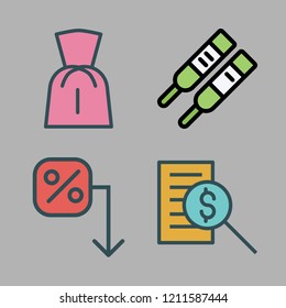  icon set. vector set about pregnancy test, loss, dress and report id icons set.