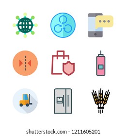  icon set. vector set about reflection, spin, internet and smartphone icons set.