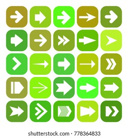 icon set with vector arrows for your design