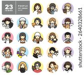 icon set vector art of people with animal, pet owner, cat lover, dog mom, bird, fish, sheep, sheet of pet-friendly