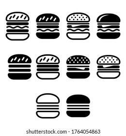 conjunto de iconos carga vectorial negro y blanco